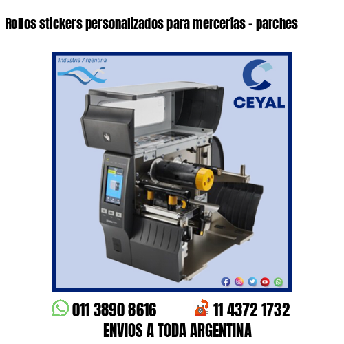 Rollos stickers personalizados para mercerías – parches