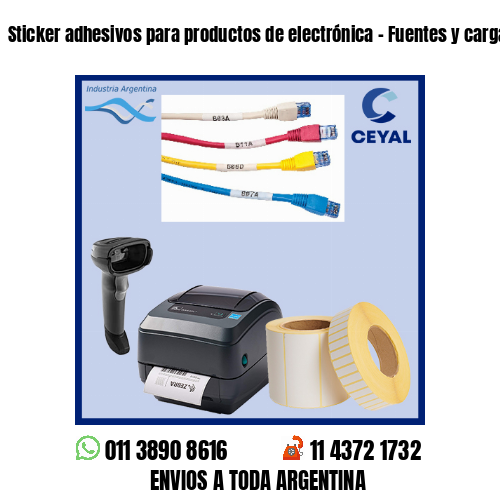Sticker adhesivos para productos de electrónica – Fuentes y cargadores