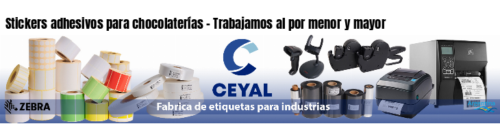 Stickers adhesivos para chocolaterías - Trabajamos al por menor y mayor