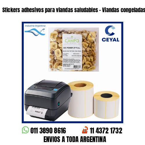 Stickers adhesivos para viandas saludables – Viandas congeladas