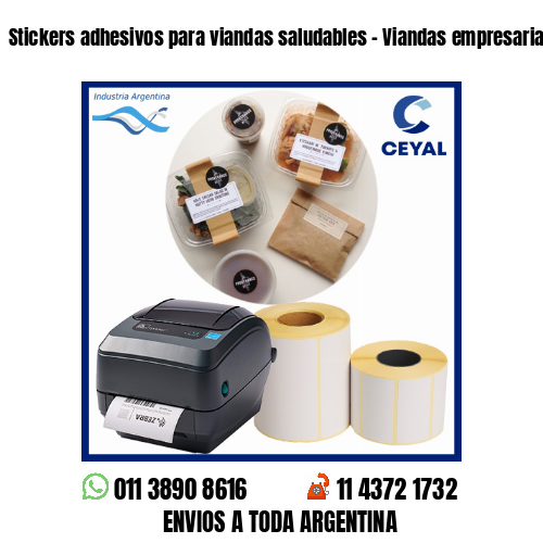 Stickers adhesivos para viandas saludables – Viandas empresariales