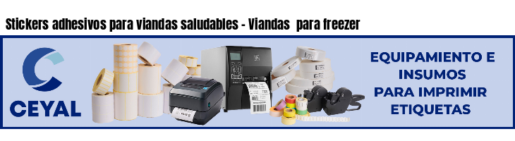 Stickers adhesivos para viandas saludables - Viandas  para freezer