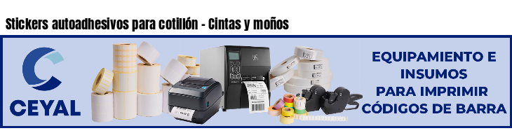 Stickers autoadhesivos para cotillón - Cintas y moños