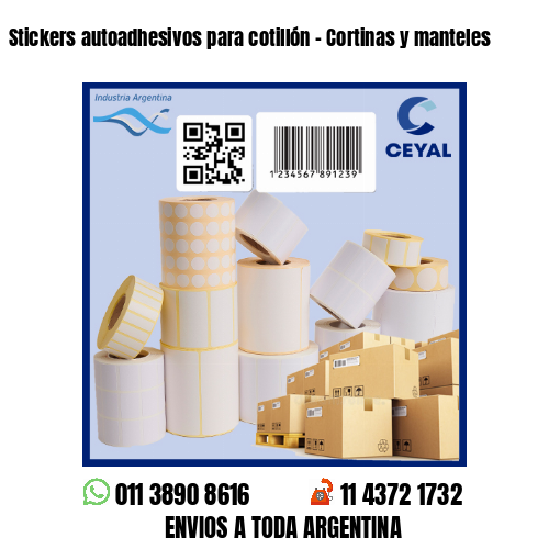Stickers autoadhesivos para cotillón – Cortinas y manteles