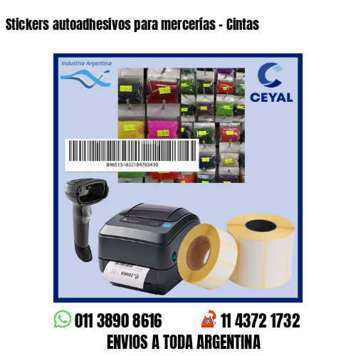 Stickers autoadhesivos para mercerías – Cintas