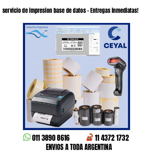 servicio de impresion base de datos – Entregas inmediatas!