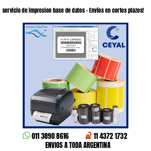 servicio de impresion base de datos – Envíos en cortos plazos!