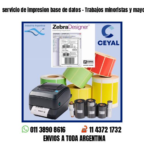 servicio de impresion base de datos – Trabajos minoristas y mayoristas