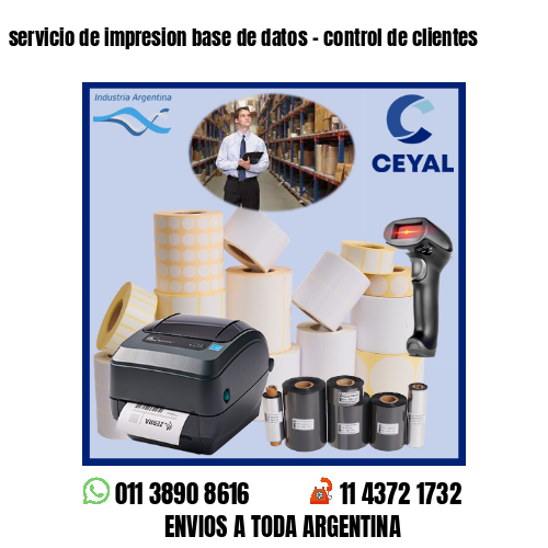 servicio de impresion base de datos – control de clientes