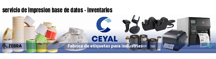 servicio de impresion base de datos - inventarios