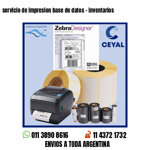 servicio de impresion base de datos – inventarios