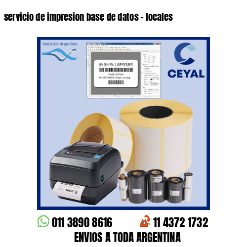 servicio de impresion base de datos – locales