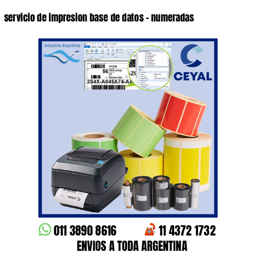 servicio de impresion base de datos – numeradas