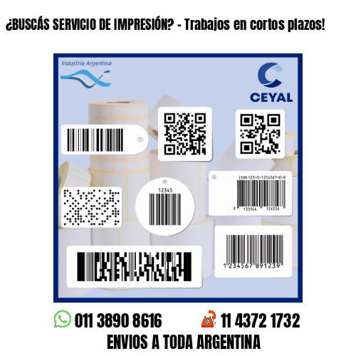 ¿BUSCÁS SERVICIO DE IMPRESIÓN? - Trabajos en cortos plazos!