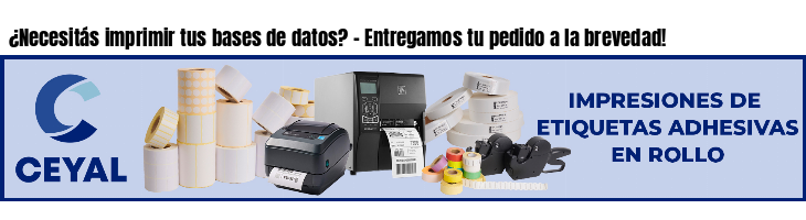 ¿Necesitás imprimir tus bases de datos? - Entregamos tu pedido a la brevedad!