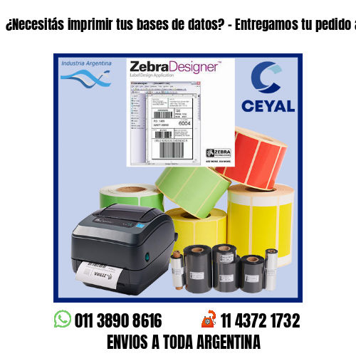 ¿Necesitás imprimir tus bases de datos? – Entregamos tu pedido a la brevedad!