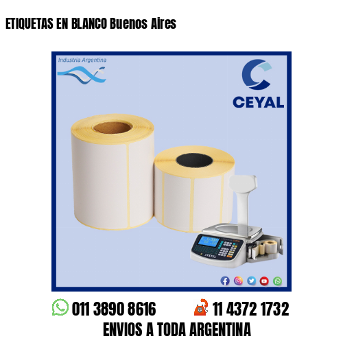 ETIQUETAS EN BLANCO Buenos Aires