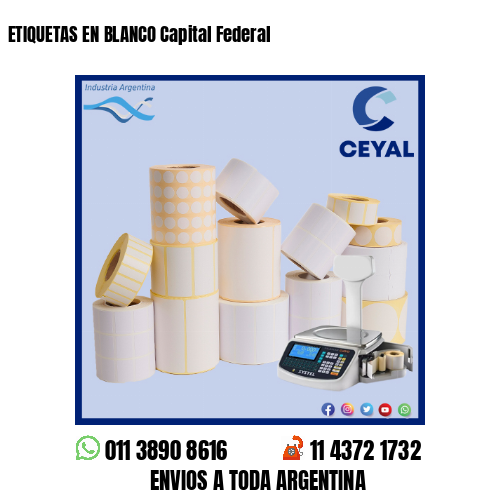 ETIQUETAS EN BLANCO Capital Federal