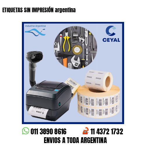 ETIQUETAS SIN IMPRESIÓN argentina