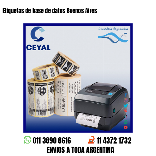 Etiquetas de base de datos Buenos Aires