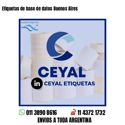 Etiquetas de base de datos Buenos Aires 