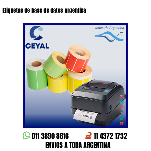 Etiquetas de base de datos argentina