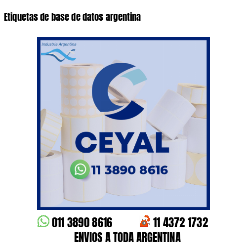 Etiquetas de base de datos argentina 