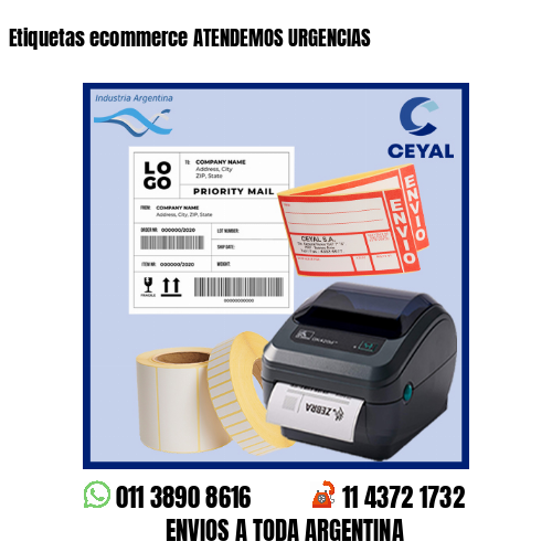 Etiquetas ecommerce ATENDEMOS URGENCIAS