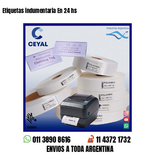 Etiquetas indumentaria En 24 hs