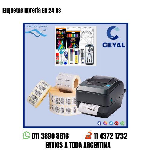 Etiquetas librería En 24 hs