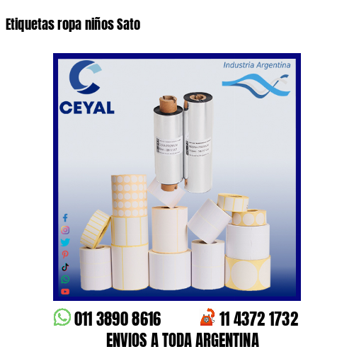 Etiquetas ropa niños Sato