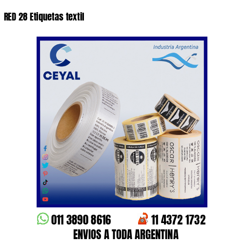 RED 28 Etiquetas textil