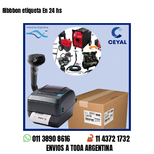 Ribbbon etiqueta En 24 hs