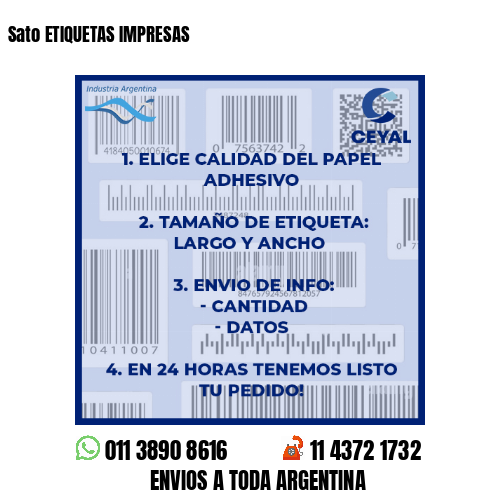 Sato ETIQUETAS IMPRESAS