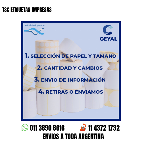 TSC ETIQUETAS IMPRESAS
