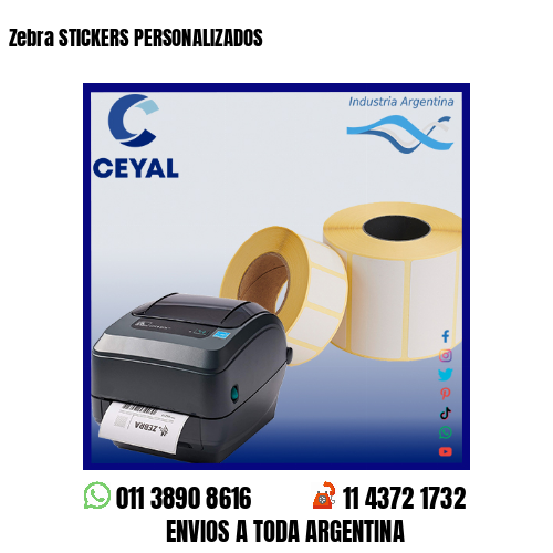 Zebra STICKERS PERSONALIZADOS