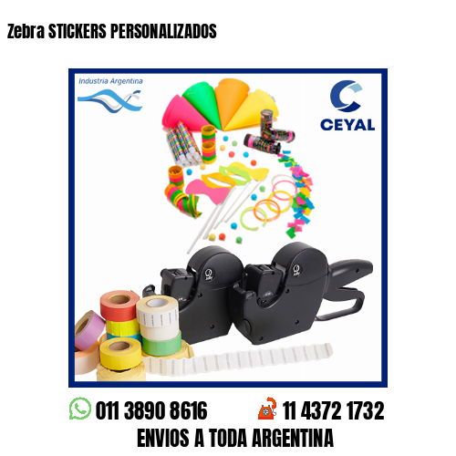 Zebra STICKERS PERSONALIZADOS