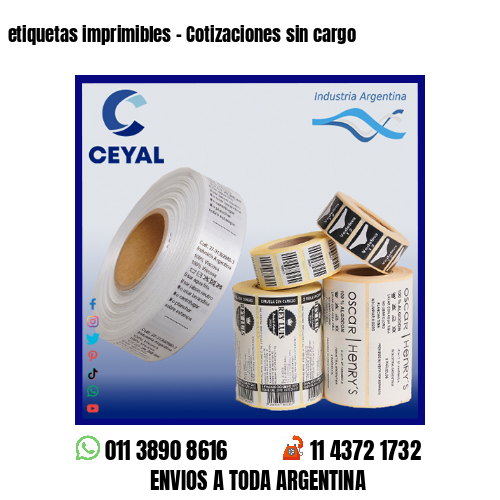 etiquetas imprimibles – Cotizaciones sin cargo