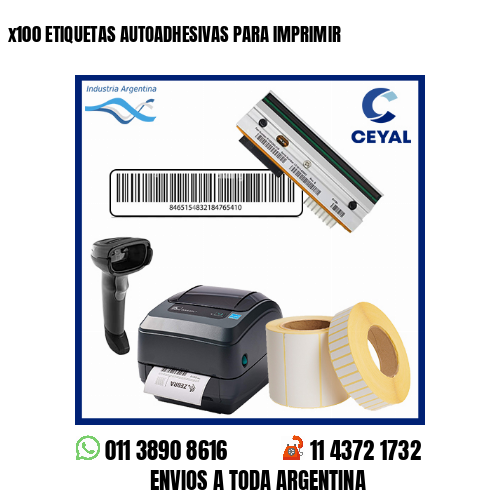 x100 ETIQUETAS AUTOADHESIVAS PARA IMPRIMIR