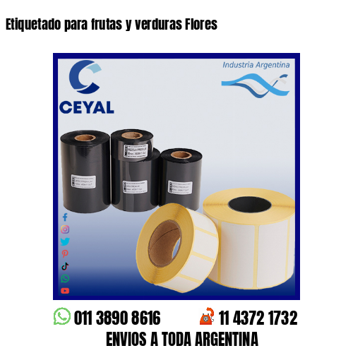 Etiquetado para frutas y verduras Flores