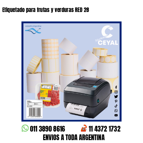 Etiquetado para frutas y verduras RED 28