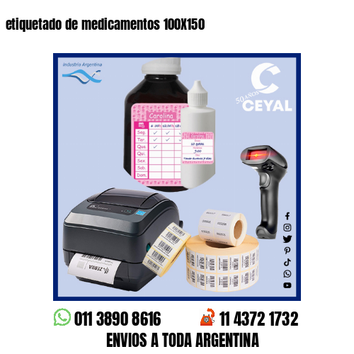 etiquetado de medicamentos 100X150