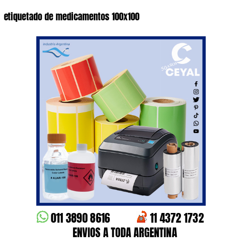 etiquetado de medicamentos 100×100