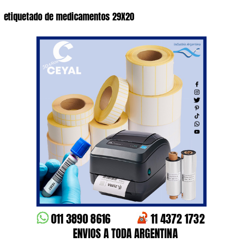 etiquetado de medicamentos 29X20