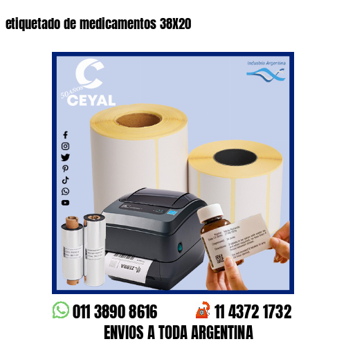 etiquetado de medicamentos 38X20