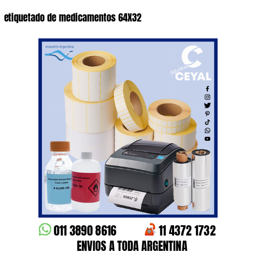 etiquetado de medicamentos 64X32