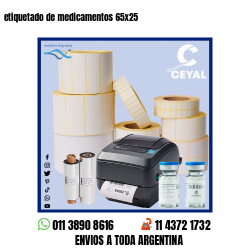 etiquetado de medicamentos 65×25