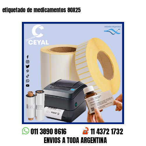 etiquetado de medicamentos 80X25