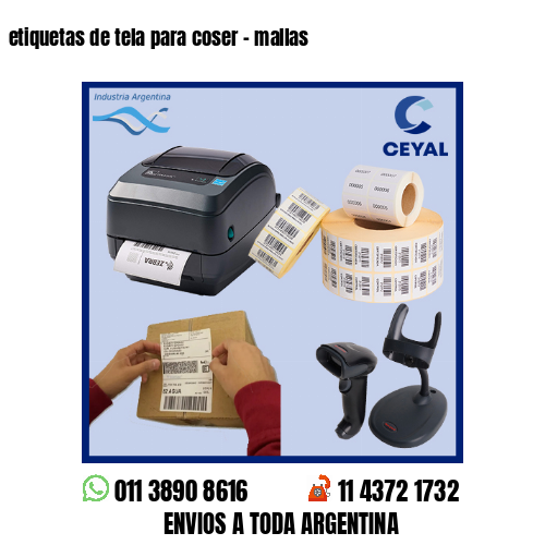 etiquetas de tela para coser – mallas