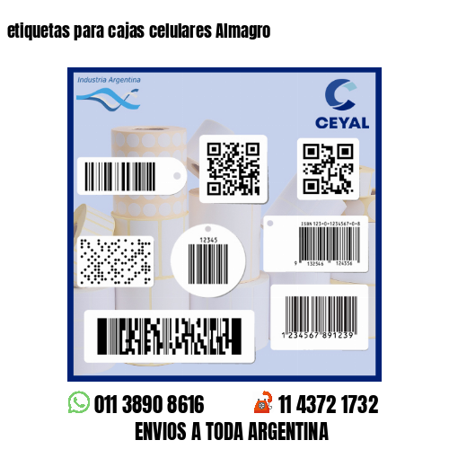 etiquetas para cajas celulares Almagro